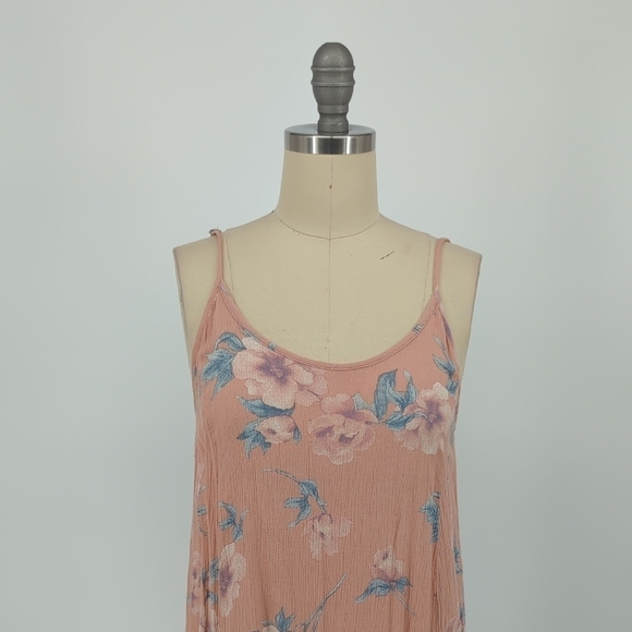 American Eagle Outfitters Floral Maxi Dress Pink XS bohemian beach casual summer - Picture 3 of 6